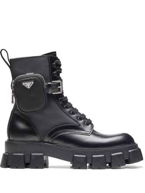 botas imitacion prada|prada ankle pouch combat boots.